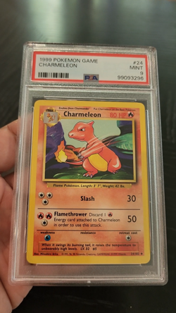 CHARMELEON - PSA MINT 9 - 1999 Base Set Pokemon #24 - Image 2