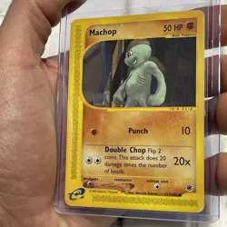 Pokemon Card Machop 117/165 Expedition Vintage WOTC MP Moderately Played Common - Image 2