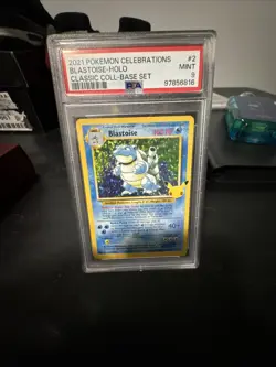2021 Pokemon Celebrations Blastoise-Holo Classic Collection 2/102 PSA 9 Mint - Image 1