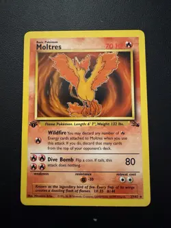 POKEMON TCG MOLTRES 27/62 FOSSIL SET 1ST EDITION NON-HOLO RARE!! - Image 1