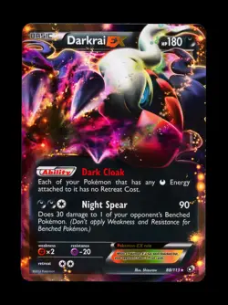 2013 Pokemon B&W Legendary Treasures Darkrai EX 88/113 Holo Light Play - Image 1