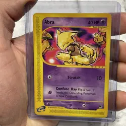 Abra 93/165 Pokemon Expedition Base Unlimited Ereader Vintage LP E-Reader Card - Image 1