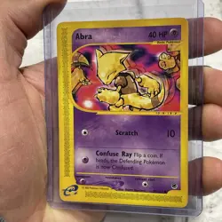 Abra 93/165 Pokemon Expedition Base Unlimited Ereader Vintage LP E-Reader Card - Image 2