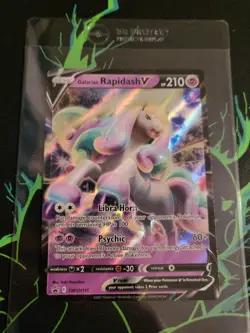Pokemon Card Galarian Rapidash V SWSH111 Black Star Promo Half Art NM/M REDUCED - Image 1