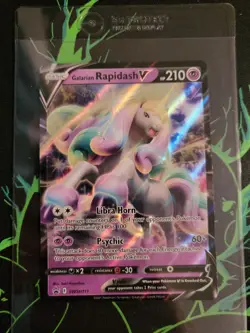 Pokemon Card Galarian Rapidash V SWSH111 Black Star Promo Half Art NM/M REDUCED - Image 2