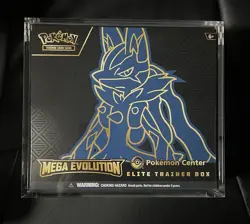 Pokemon TCG Mega Evolution Pokemon Center ETB Lucario Brand New Sealed W/Case - Image 1