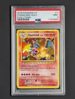 2016 POKEMON XY CHARIZARD-HOLO EVOLUTIONS PSA 9 MINT #11/108 - Image 1