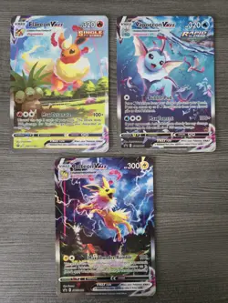 Pokemon TCG - Jumbo Oversized Card Bundle Flareon Vaporeon Jolteon VMAX Promos - Image 1