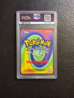 1999 Topps Pokemon Dragonair First Movie First Print #E11 Vintage PSA 9 - Image 2
