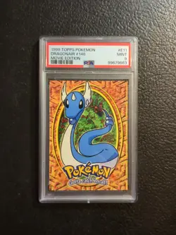 1999 Topps Pokemon Dragonair First Movie First Print #E11 Vintage PSA 9 - Image 3