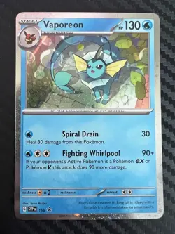 Pokemon TCG Vaporeon SVP168 Cosmos Holo Promo Pokemon Scarlet & Violet NM - Image 1
