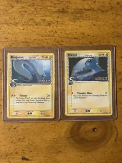 2005 Pokemon Delta Species Dratini 66/113 and Dragonair 42/113 Reverse Holo - Image 1