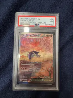 Pokemon 2023 Great Tusk EX Sir Scarlet & Violet SVI #246/198 English, PSA 9 - Image 1