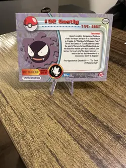 Pokemon 2000 Topps Series 2 Blue Logo Gastly #92 Holo Foil - Image 2