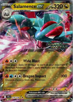 Pokemon Salamence EX 114/159 Journey Together Stamped Promo Holo NM - Image 1