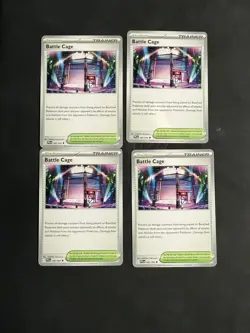 4x Battle Cage 085/094 Playset x4 Phantasmal Flames Pokemon TCG NM - Image 1