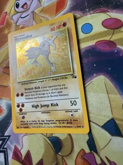 Pokemon TCG Hitmonlee Fossil 7/62 Holo Unlimited Holo Rare NM - Image 2