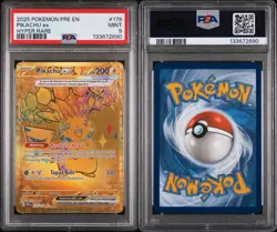 2025 POKEMON PRISMATIC EVOLUTIONS - PRE EN #179/131 PIKACHU EX HYPER RARE PSA 9 - Image 3