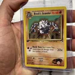 Pokemon Card - Brock's Graveler 1st Edition Gym Heroes 40/132 Uncommon NM WOTC - Image 2