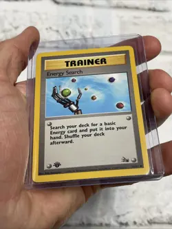 Pokemon Fossil 59/62 Energy Search 1st Edition Pokemon Card Common WOTC NM TCG - Image 2