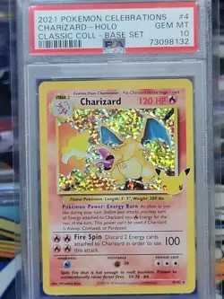 PSA 10🔥 Charizard 2021 Celebrations Holo 4/102 Pokemon 🔥 - Image 1