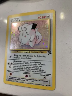 Clefairy 6/130 Holo Rare Base Set 2 Vintage WOTC Pokemon Card NEAR MINT - Image 3