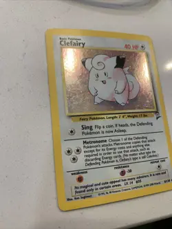 Clefairy 6/130 Holo Rare Base Set 2 Vintage WOTC Pokemon Card NEAR MINT - Image 4