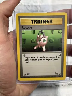 1st Edition Recycle 61/62 Fossil Non Holo WoTC Pokemon Trading Card LP/NM Vtg - Image 1