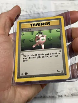 1st Edition Recycle 61/62 Fossil Non Holo WoTC Pokemon Trading Card LP/NM Vtg - Image 2