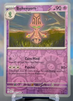 Pokemon Beheeyem 041/086 Reverse Holo Black Bolt English - Image 1