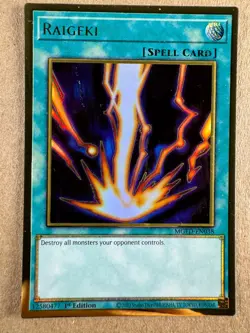 Raigeki MGED-EN038 Maximum Gold: El Dorado 1st Edition Yugioh - Image 1