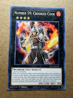 Number 59: Crooked Cook DLCS-EN121 Yugioh 1st Edition - Image 1