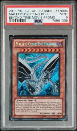 YuGiOh Malefic Cyber End Dragon YMP1-EN004 Limited Edition Secret Rare PSA 9 - Image 1