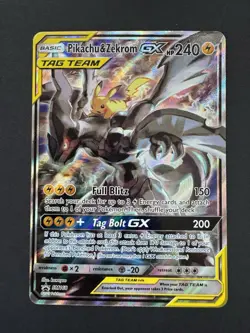 Pikachu & Zekrom GX SM168 SM Promos Holo Card NM Condition - Image 1
