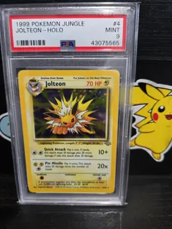 1999 Pokemon Jungle #4 JOLTEON HOLO 4/64 RARE Base Set Series Pokemon Card PSA 9 - Image 1