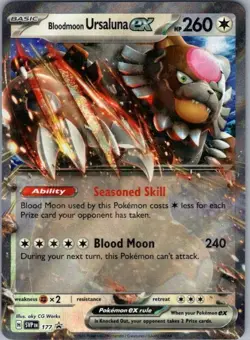 Pokemon Card Bloodmoon Ursaluna EX 177 Black Star Promo - Near Mint - Image 1