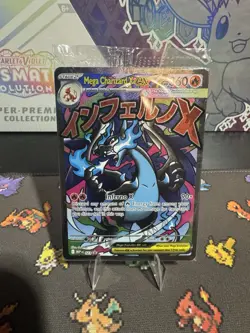 Pokemon TCG Mega Charizard x Ex Promo Card Sealed Holo - Image 1