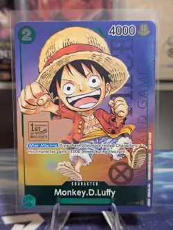 Monkey D Luffy P-037 1st Anniversary Tournament Promo Holo One Piece Card Englis - Image 1