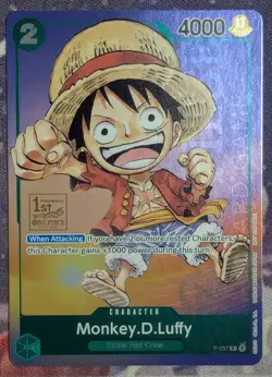 Monkey D Luffy P-037 1st Anniversary Tournament Promo Holo One Piece Card Englis - Image 2