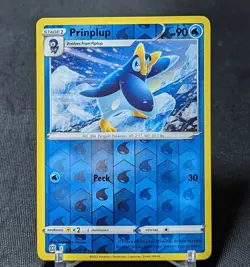 Prinplup Uncommon Reverse Holo Water Brilliant Stars Pokemon TCG Card 036/172 - Image 1