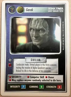Garak Star Trek CCG Card Game First Anthology Preview LP - Image 1