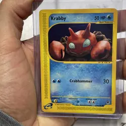 Pokemon Card - Expedition 115/165 - KRABBY (common) - LP Vintage Nintendo TCG - Image 1