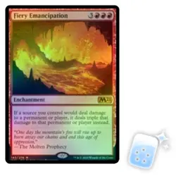 FOIL FIERY EMANCIPATION Core Set 2021 M21 Magic MTG MINT CARD - Image 1