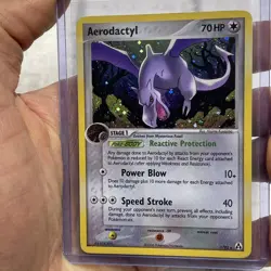 Pokemon Aerodactyl 1/92 ex Legend Maker Holo Rare LP Lightly Played Card TCG - Image 1