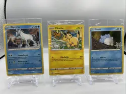 Pokemon Pikachu, Glastrier, Snom Snowflake Stamped Promo Lot/3 Cards. Sealed, NM - Image 1