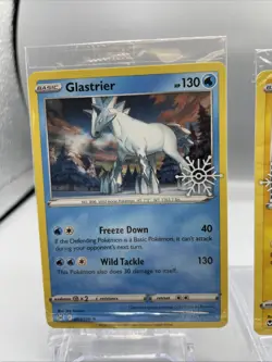 Pokemon Pikachu, Glastrier, Snom Snowflake Stamped Promo Lot/3 Cards. Sealed, NM - Image 2