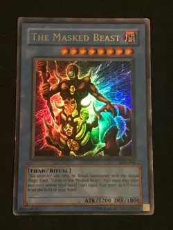 The Masked Beast LON-001 Original Print Ultra Rare Yugioh Card - Image 1