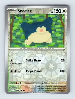 Snorlax SV08: Surging Sparks Common Reverse Holo 144/191 Pokemon Cards - Image 1
