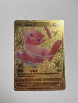 Display Card Mew V 069/189 Full Art Textured Gold Foil Fan Art Mint/NM Condition - Image 1