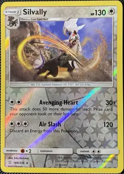 Silvally 184/236 Sm-Unified Minds Reverse Holo - Pokemon Card - Image 1